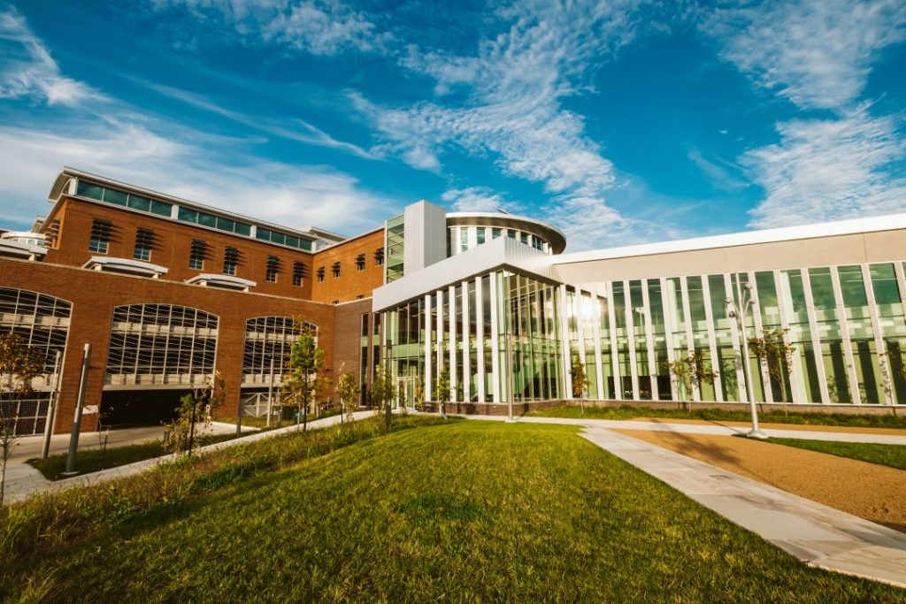 Fayetteville Public Library from the back